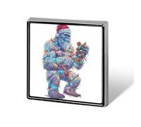 Broches y alfileres unisex con divertido gorro rojo de Papá Noel, cuadrados, ligeros, para solapa, para ropa, chal o sombrero.