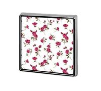 Broches y alfileres unisex con patrón de rosas rosas pequeñas, cuadradas, ligeras, para ropa, chal, sombrero