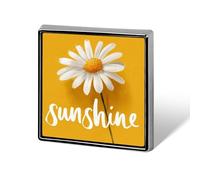 Broches y alfileres unisex con texto en inglés «Sunshine and Single Daisy on Yellow» para ropa, chal, sombrero