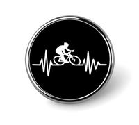 Broches y pines con latidos de corazón para ciclismo, para mujeres y hombres, porta insignias redondo para ropa, bolsos, mochilas y sombreros.
