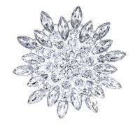 Broches y pines dorados para mujer, broche de girasol de cristal para mujer, decoración de sombrero de vestir, accesorio de fiesta de cumpleaños, Talla única, Zinc, No es una piedra preciosa