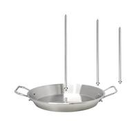 Brocheta De Kebab Vertical - Brochetas De Pollo De Acero | Soporte Vertical Para Brochetas De Carne | Asar A La Parrilla Con Pinchos Verticales Para Carne | Pincho Vertical Con 3 Piezas Accesorios Par