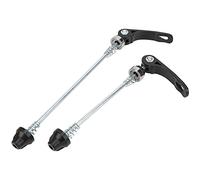 Brocheta de liberación rápida para Bicicleta, Brocheta Trasera y Delantera, 145/185mm, Diseño Profesional, Negro, para Ciclistas de montaña, Carretera, Ciudad y Viajes Largos