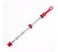 Brocheta de liberación rápida para bicicletas de carretera y MTB, delantera de 100 mm trasera de 135 mm, eje de 5 mm, acero cromado, ligero de 85 g/95 g, con palanca de bloqueo de leva, negro/rojo