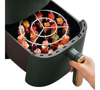 Brocheta vertical para carne, acero inoxidable 24/48, con pinchos verticales para barbacoa | Ajuste universal para Ninja, freidoras de aire caliente Tower | Ahorra espacio interior para carne y frutas