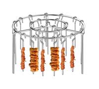 Brochetas de carne para freidoras de aire - Accesorio de rejilla de acero inoxidable, herramienta de parrilla compatible con el horno para la cocina casera, desarrollo de recetas y planificación de