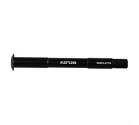 Brochetas de eje pasante de bicicleta, para rueda delantera trasera, eje pasante de bicicleta de aleación de aluminio de 12 mm y 15 mm, compatible, con cubos de 100/110/142/148 mm, negro (12 x 126 mm)