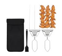 Brochetas De Parrilla Pinchos Metálicos 3 Puntas Kebab Parrilla