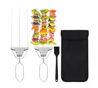 Brochetas para Barbacoa Pinchos Metálicos De 3 Puntas Para Kebab A La
