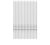 Brochetas Pinchos for barbacoa reutilizables, de acero inoxidable, for shish kebab, camping, tenedores planos, accesorios cocina, herramientas(20pcs forks)