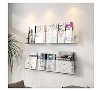 Brochure Holder Organizer Rack 3-Pack Clear Acrylic Magazine Rack Wall, Commercial Large Literature Holder, Office Supply Newspaper Rack, Coffee Shop Display Stand, Easy to Install ( Size : Length 40c