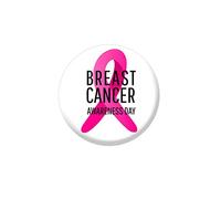 Brochures - Brochures para mujer para concienciación sobre el cáncer de mama, pin de cinta roja, insignia redonda, para eventos públicos, para recaudación de fondos, chal, talla única, Hierro