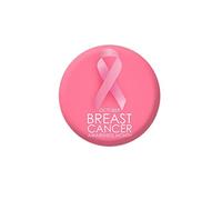 Brochures - Brochures para mujer para concienciación sobre el cáncer de mama, pin de cinta roja, insignia redonda, para eventos públicos, para recaudación de fondos, chal, talla única, Hierro
