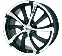Brock B23 8,5 x 19 et 42 Círculo del perno 5 x 112 Hub centrado 66,6 580070181, black-matt front-polished