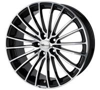 Brock B24 8 x 19 et 45 Círculo del perno 5 x 108 Hub centrado 72,6 580070260, Negro front-polished