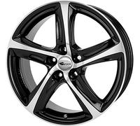 Brock B25 6,5 x 15 ET 25 Círculo del perno 4 x 108 Hub centrado 65.1 580070271, Negro front-polished