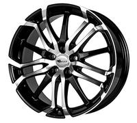 Brock B26 7.5 x 17 ET 38 Bolt Circle 5 x 105 Hub Centering 56.6 580070473, Black Front-Polished