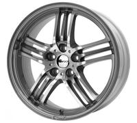 Brock B27 8 x 18 et 45 Círculo del perno 5 x 108 Hub centrado 72,6 580070588, himalaya-grey front-polished