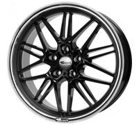 Brock B28 8,5 x 19 et 35 Círculo del perno 5 x 114 Hub centrado 72,6 580070520, Negro horn-polished