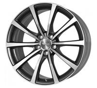 Brock B32 8,5 x 19 et 25 Círculo del perno 5 x 112 Hub centrado 66,6 580071342, himalaya-grey front-polished