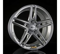 Brock B33 8,5 x 19 et 40 Círculo del perno 5 x 115 Hub centrado 70,2 580071057, cristal plata pintado