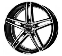 Brock B33 8 x 17 et 45 Círculo del perno 5 x 114 Hub centrado 72,6 580071016, Negro front-polished