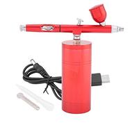 Broco Airbrush Compresor Mini Kit de Aerógrafo con Compresor de USB Recargable Pistola de Pintura con Aire Compresor 0.3mm de pulverización de aerógrafo Capacidad 7CC para Pintura, Manicura, Modelado