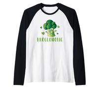 Brócoli Vegetales Verdes Brócoli Vegetariano Camiseta Manga Raglan