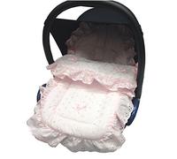 Broderie Anglaise coche asiento saco/Cosy Toes Compatible con Tippitoes, color rosa