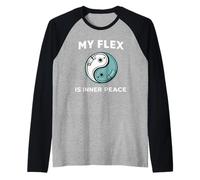 Broga Funny Yoga Gimnasio Humor Gimnasio Bro Yoga Fuerza Flexible Camiseta Manga Raglan
