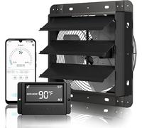 Brogachy APP Extractor de aire de 300mm con controlador de temperatura y humedad, motor EC trifásico, para carpas de crecimiento en áticos, talleres y garajes, ventilación y extractor de aire.