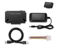BROGEH Adaptador de Disco Duro Externo Convertidor de Recuperación, Adaptador de Disco Duro SATA IDE a USB 3.0, Convertidor Ultra Recovery para Universal 2.5 3.5 IDE y SATA HDD SSD, Fácil de Usar