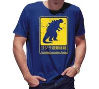 BroiderStudio Evacuation Route Monsterverse Monster godzi Camiseta de Hombre Triste Size L