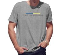 BroiderStudio Fight Like Ukrainians Camiseta de Hombre Gris Size L
