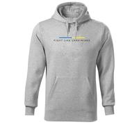 BroiderStudio Fight Like Ukrainians Sudadera con Capucha Gris Unisex Size S