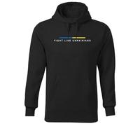 BroiderStudio Fight Like Ukrainians Sudadera Negra Unisex Size L
