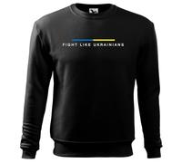 BroiderStudio Fight Like Ukrainians Sudadera Negra Unisex Size M