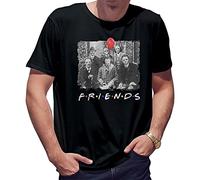 BroiderStudio Friends Inspired Horror Movie Camiseta de Hombre Negra Size 3XL