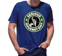 BroiderStudio Serious Gourmet Shit Funny Movie Samuel Jackson Camiseta de Hombre Triste Size XXL
