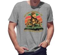 BroiderStudio Why Don't You Knock It Off with Them Negative Waves Camiseta de Hombre Gris Size XL