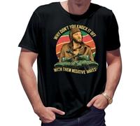 BroiderStudio Why Don't You Knock It Off with Them Negative Waves Camiseta de Hombre Negra Size M