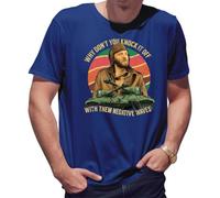 BroiderStudio Why Don't You Knock It Off with Them Negative Waves Camiseta de Hombre Triste Size L