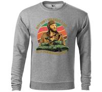 BroiderStudio Why Don't You Knock It Off with Them Negative Waves Sudadera Gris Unisex Size M