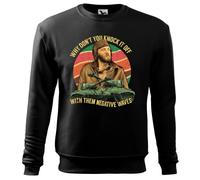 BroiderStudio Why Don't You Knock It Off with Them Negative Waves Sudadera Negra Unisex Size L