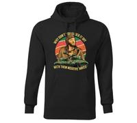 BroiderStudio Why Don't You Knock It Off with Them Negative Waves Sudadera Negra Unisex Size M