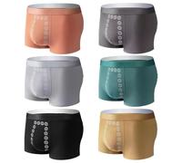 BROIEEN Ropa interior de terapia magnética de masaje para hombre, ropa interior magnética, ropa interior de terapia magnética de masaje energético, ropa interior para hombre, 6 unidades, L