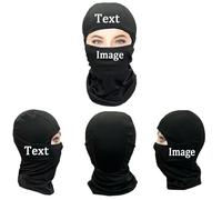 BROKANER Pasamontañas personalizado para hombres y niños, máscara de esquí para mujeres con cualquier texto, pasamontañas de motocicleta, Negro, Talla única