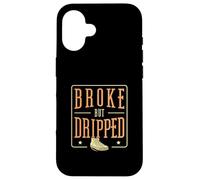 Broke But Dripped Funny Sneaker Coleccionando Un Coleccionista De Zapatos Carcasa para iPhone 16