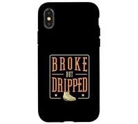 Broke But Dripped Funny Sneaker Coleccionando Un Coleccionista De Zapatos Carcasa para iPhone X/XS