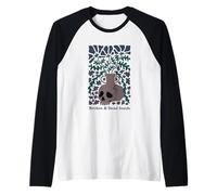 Broken and Dead Inside Dark Floral Skull Camiseta Manga Raglan